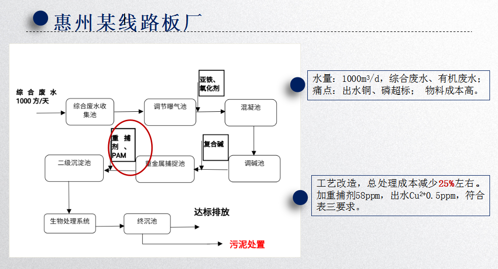 線路板廠重金屬處理案例